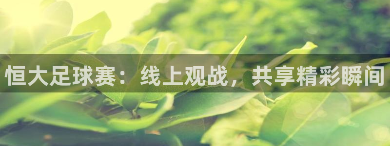 恒大足球赛：线上观战，共享精彩瞬间