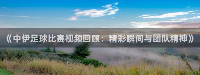 《中伊足球比赛视频回顾：精彩瞬间与团